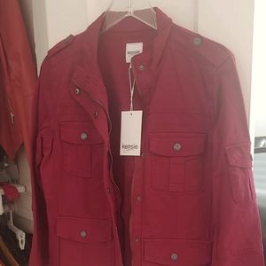 Kensie Jean Jacket - Maroon